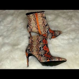 Snakeskin Booties